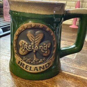 Ireland Ceramic Mug - Green and Tan